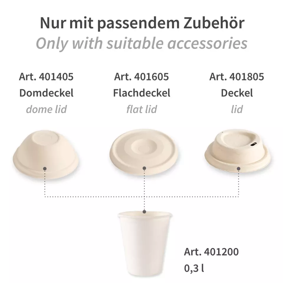 NATUREStar 401200, Bio-Bagasse-Kaffeebecher, 300 ml, Ø 90 mm, image 3, gallery thumbnail