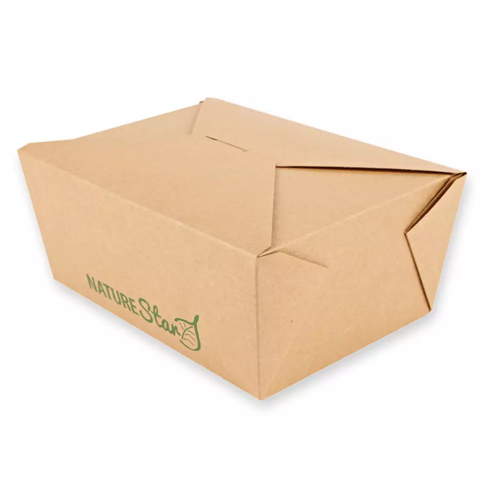 NATUREStar 417323, Menu Organic Kraft Paper/PE Food Boxes, FSC®-Mix, 215 x 162 x 90 mm, image 1, gallery thumbnail