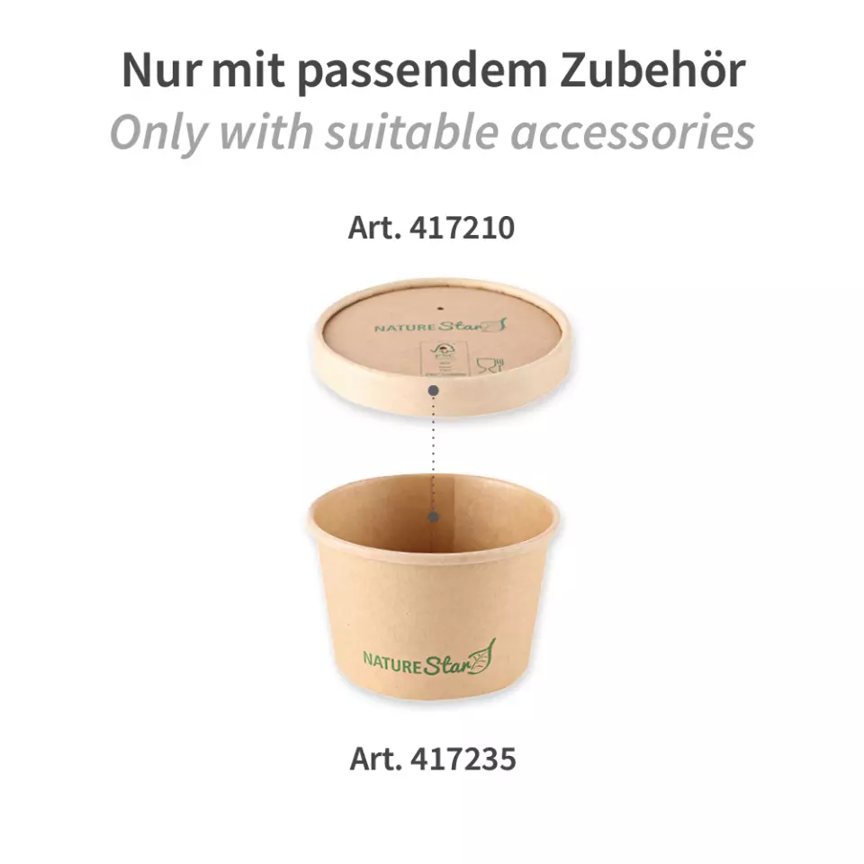 NATUREStar 417235, Minestrone Kraft Paper/PE Soup Cups, 200 ml, ø 97 mm, 60 mm, FSC®-mix, image 7, gallery thumbnail