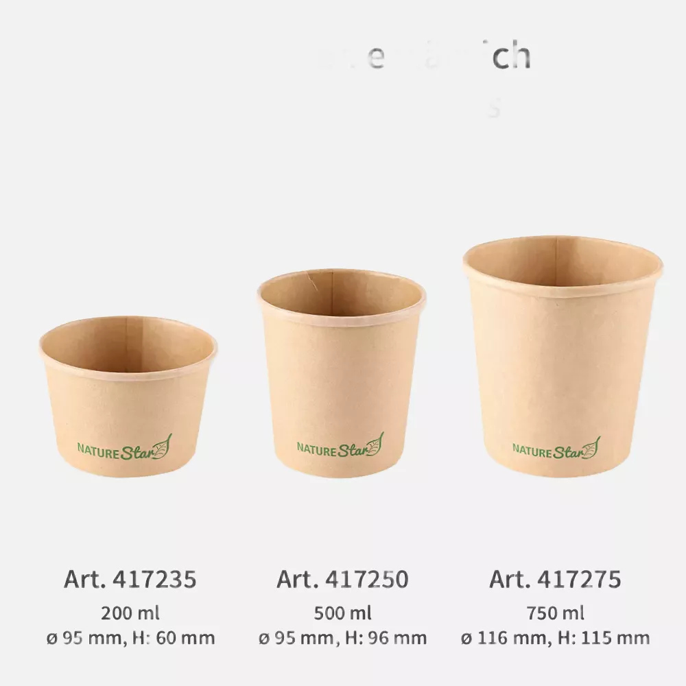 NATUREStar 417235, Minestrone Kraft Paper/PE Soup Cups, 200 ml, ø 97 mm, 60 mm, FSC®-mix, image 9