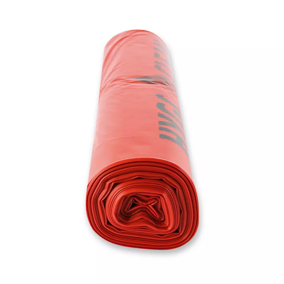 HygoClean 32555, Light LDPE Waste Bags, 120 l, Red, Roll, image 4, gallery thumbnail