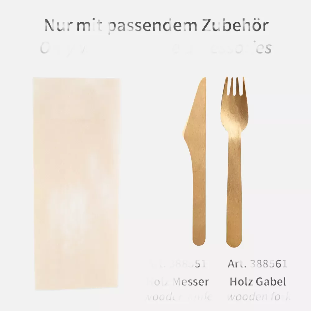 Franz Mensch 30631, Airlaid Cutlery Napkins, 1-ply, 1/8 Fold, 40 x 33 cm, Creme, FSC®-mix, image 2