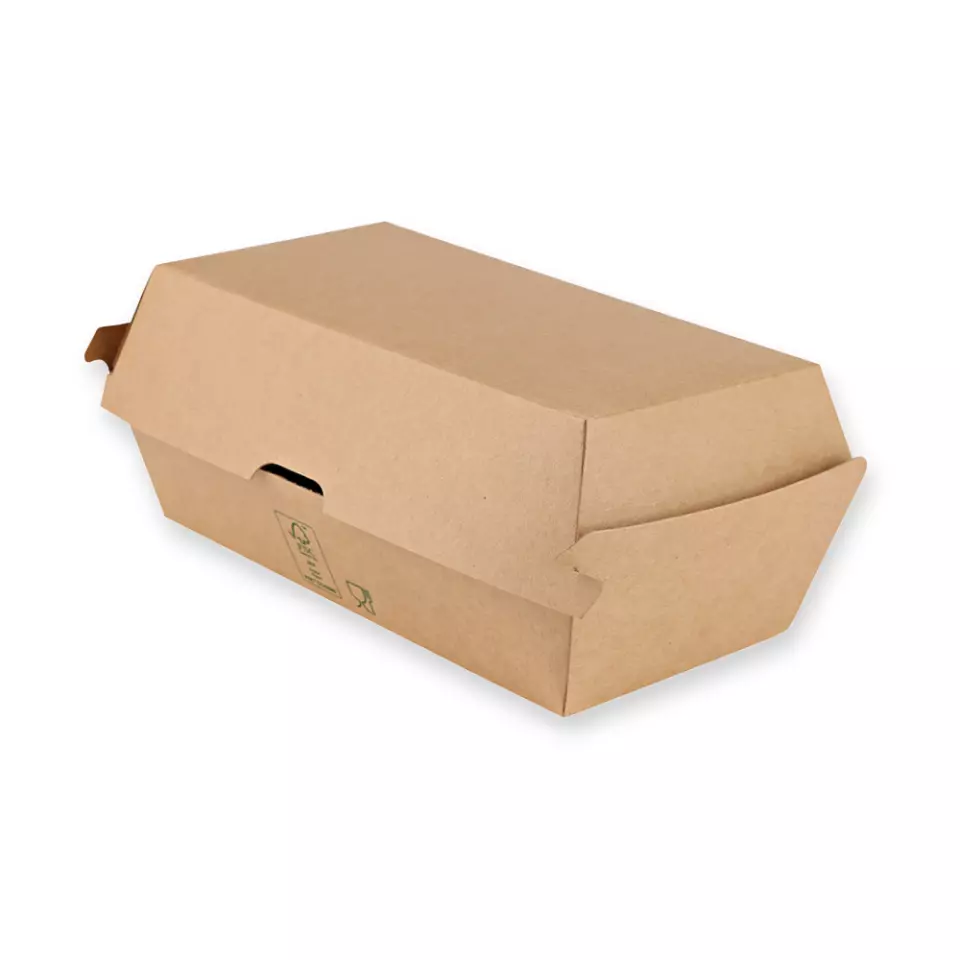 NATUREStar 417418, Club Organic Sandwich Boxes, 177 x 91 x 85 mm, Kraft Paper/PE, FSC®-Mix, image 1, gallery thumbnail