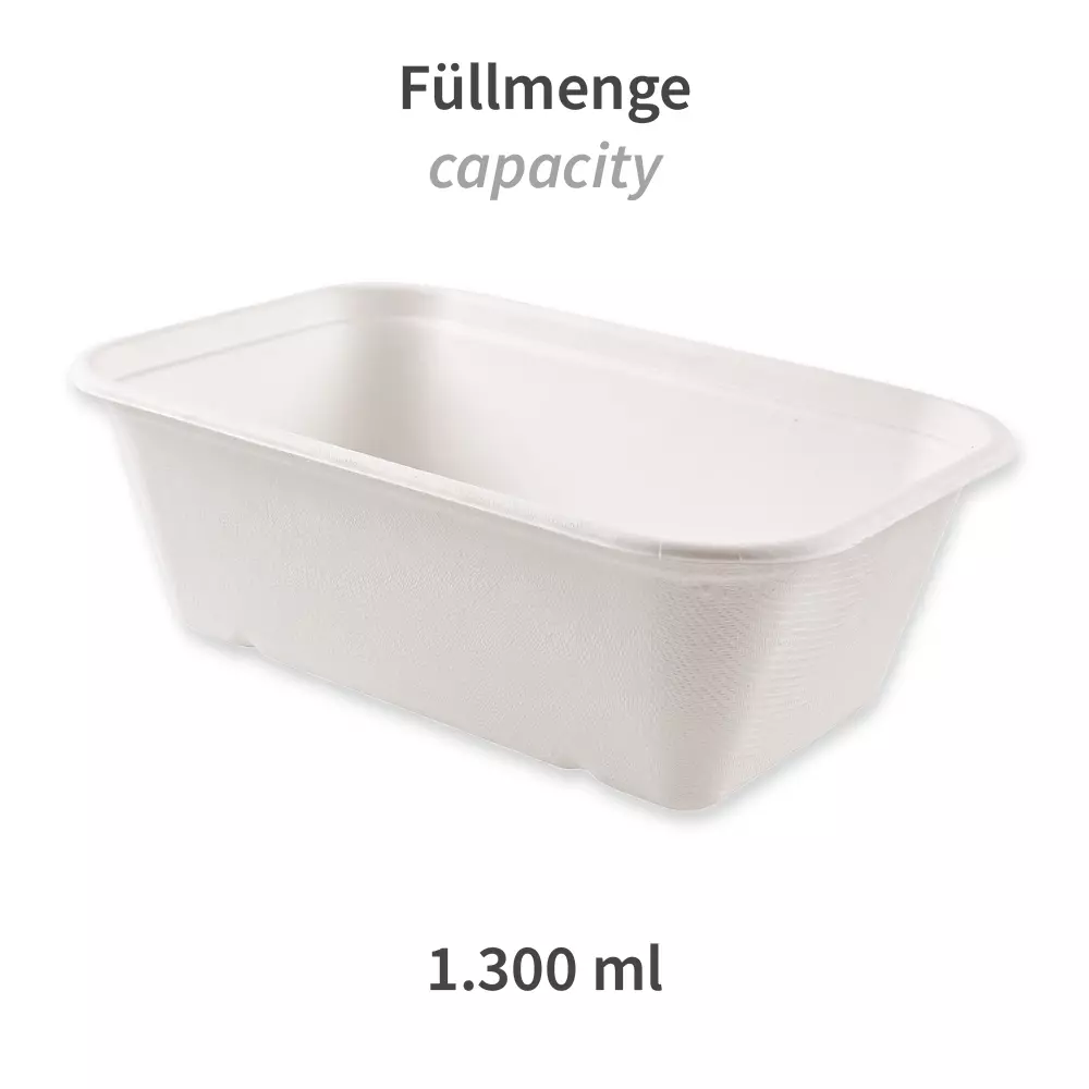 NATUREStar 41173, Puro Organic Trays, 212 x 140 x 71 mm, 1300 ml, Bagasse, image 2