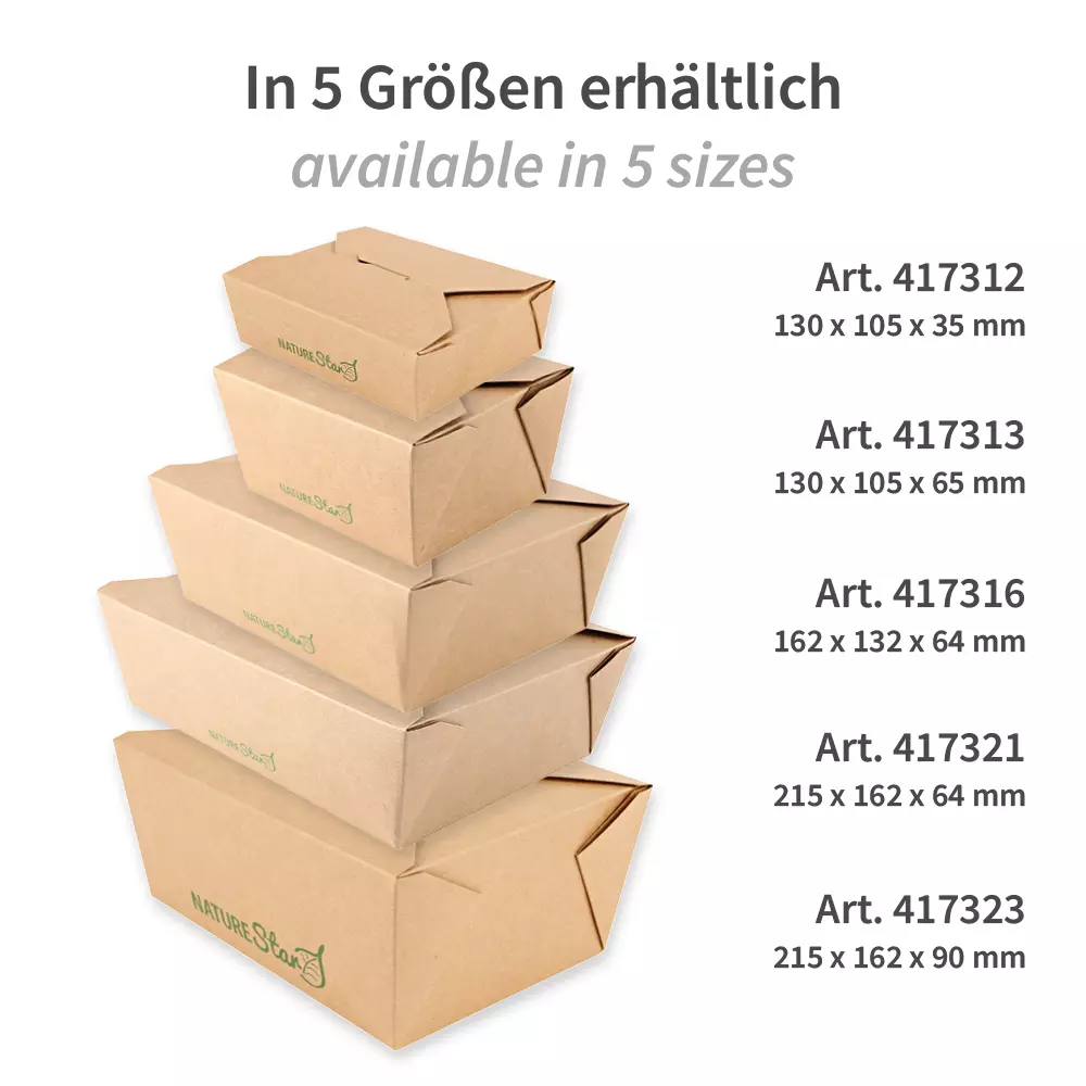 NATUREStar 417321, Menu Organic Food Boxes, 215 x 162 x 64 mm, kraft paper/PE, FSC®-mix, image 5