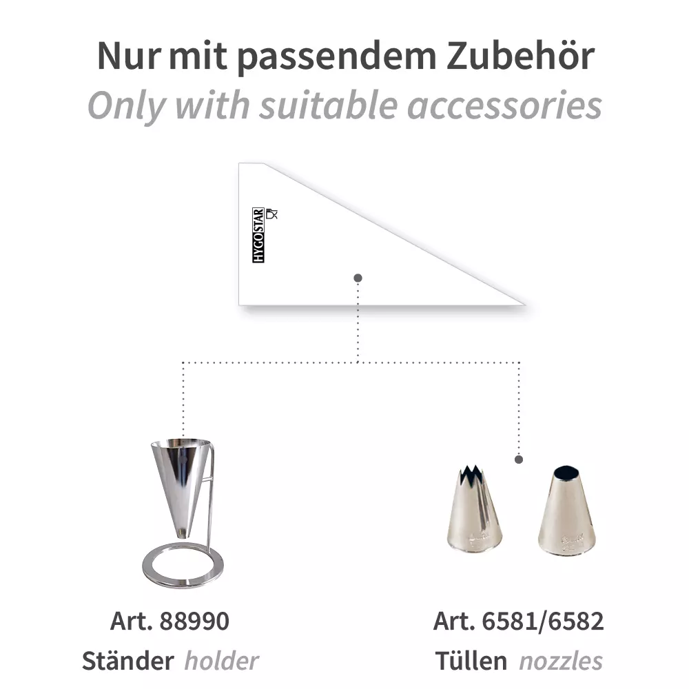 HygoNorm 32230, HDPE Embossed Pastry Tubes, 36 x 22 cm, Transparent, image 4