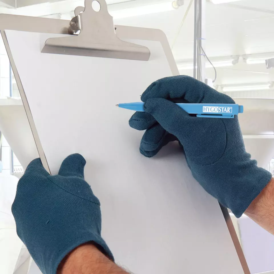 HygoStar 85563, Retractible Detectable Plastic Pen Clip, Blue, image 5, gallery thumbnail