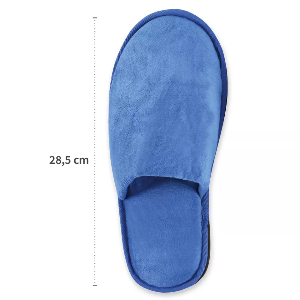 HygoStar 55586, Deluxe Velour Slippers, Blue, image 3, gallery thumbnail