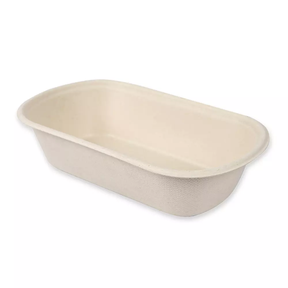 NATUREStar 411515, Organic Bagasse Snack Trays, 236 x 135 x 55 mm, 800 ml, Oval, image 1