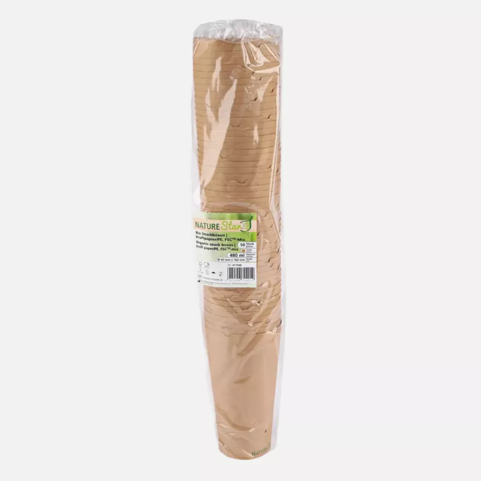 NATUREStar 417948, Organic Snack Boxes, FSC®-Mix, Ø 60 mm x 160 mm, 480 ml, image 3, gallery thumbnail
