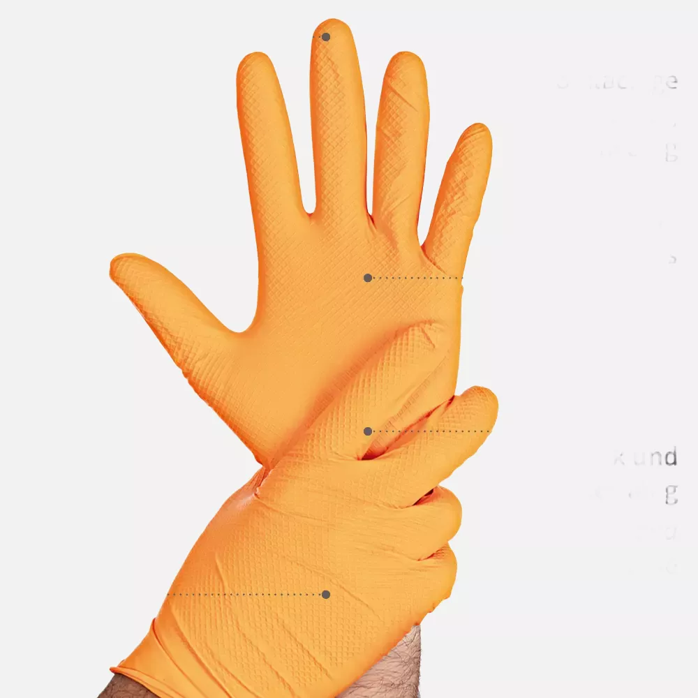 Franz Mensch 2708059, Power Grip Light Nitrilhandschuhe, puderfrei, image 4