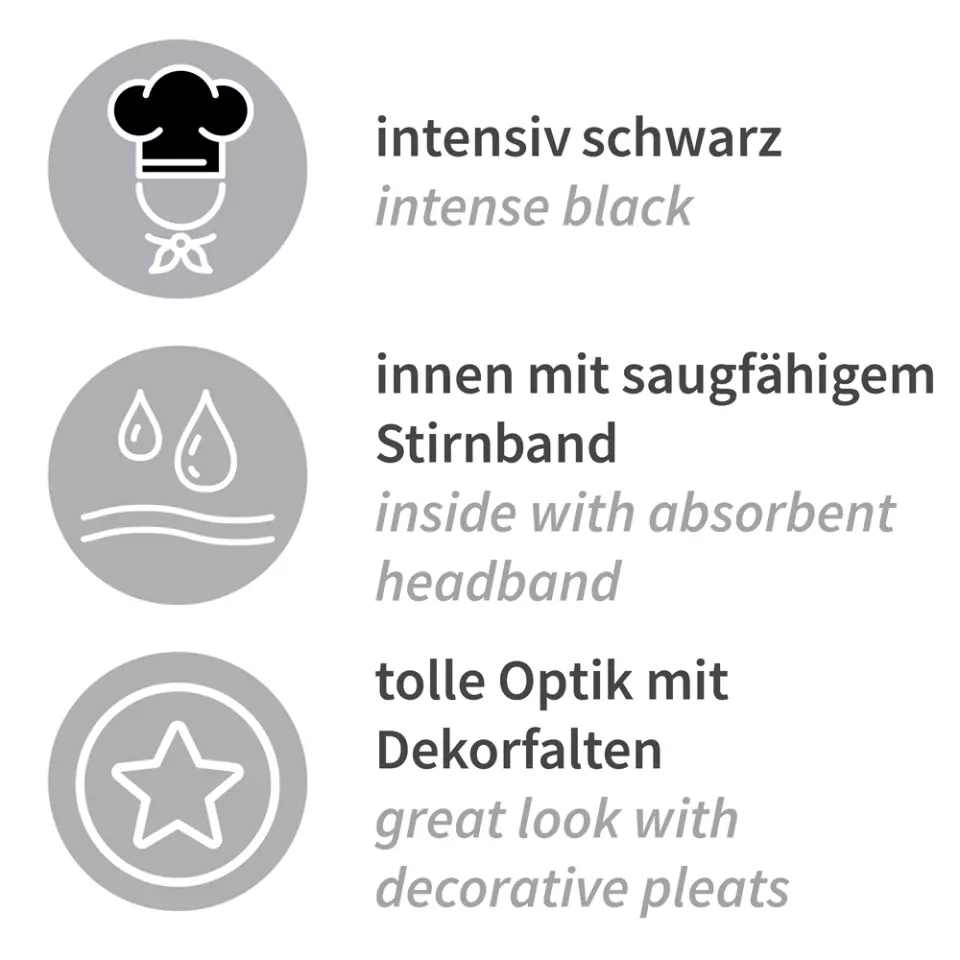 HygoStar 09803, Excellent Paper Chef's Hats, 22 cm, Black, image 6, gallery thumbnail