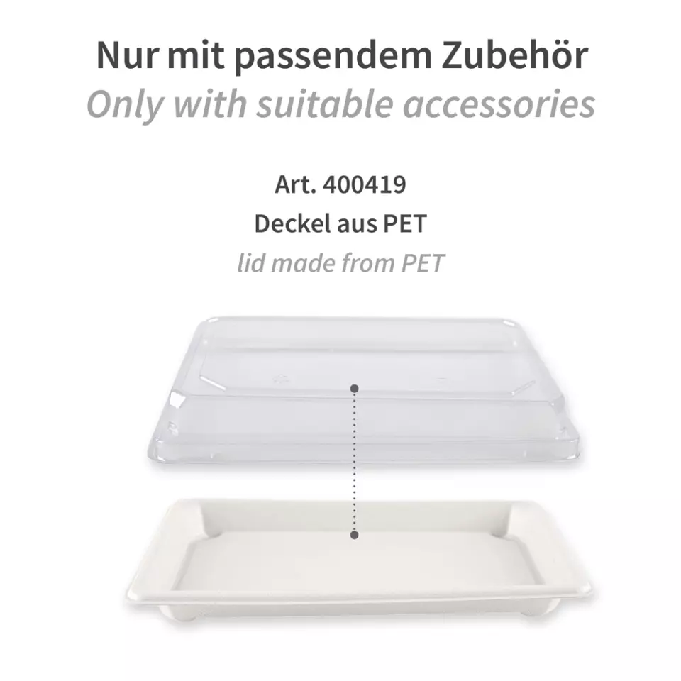 NATUREStar 411204, Bio-Bagasse Sushi-Schalen, XL 216 x 136 x 20 mm, image 4, gallery thumbnail