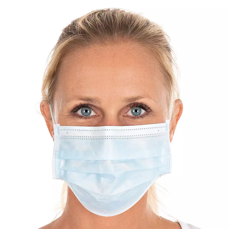 HygoStar 291761, IIR 3-Ply PP Face Masks, Blue, image 1, gallery thumbnail