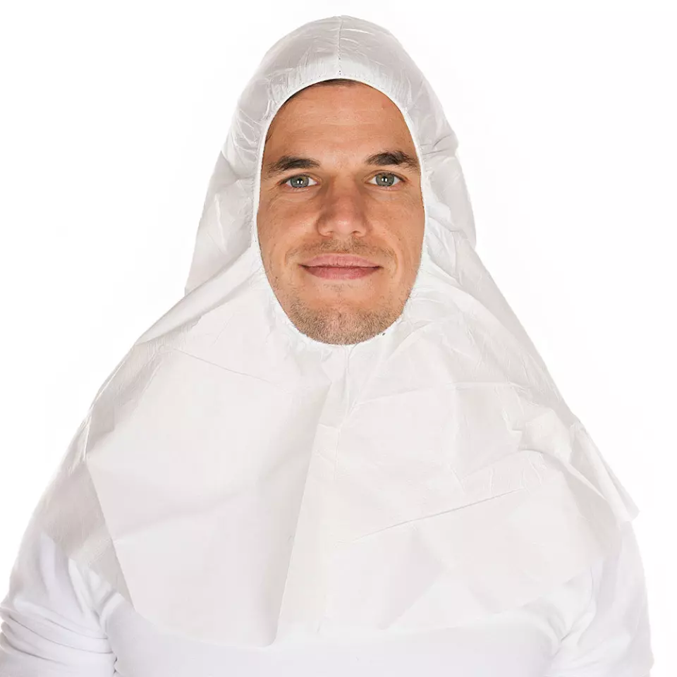 Hygostar 13100, Microporous Disposable Hoods, White, image 1, gallery thumbnail