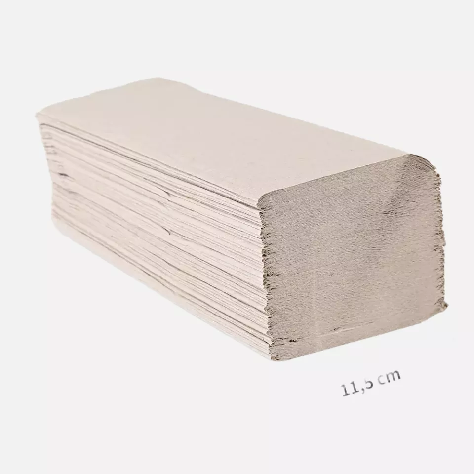 HygoClean 30401, 1-ply Recycled Paper Hand Towels, V/ZZ-fold, Natural, image 2, gallery thumbnail