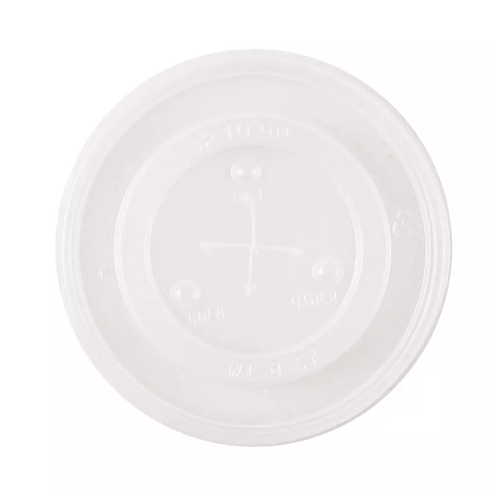 HygoStar 40031, Flat Paper Cup Lids, PS, Ø 80 mm, Transparent, image 1