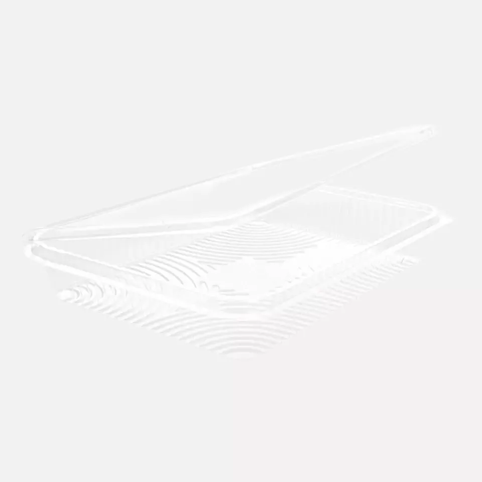 Franz Mensch 423908, Organic PLA Deli & Salad Bowls, With Hinged Lid, 1000 ml, Rectangular, image 1, gallery thumbnail