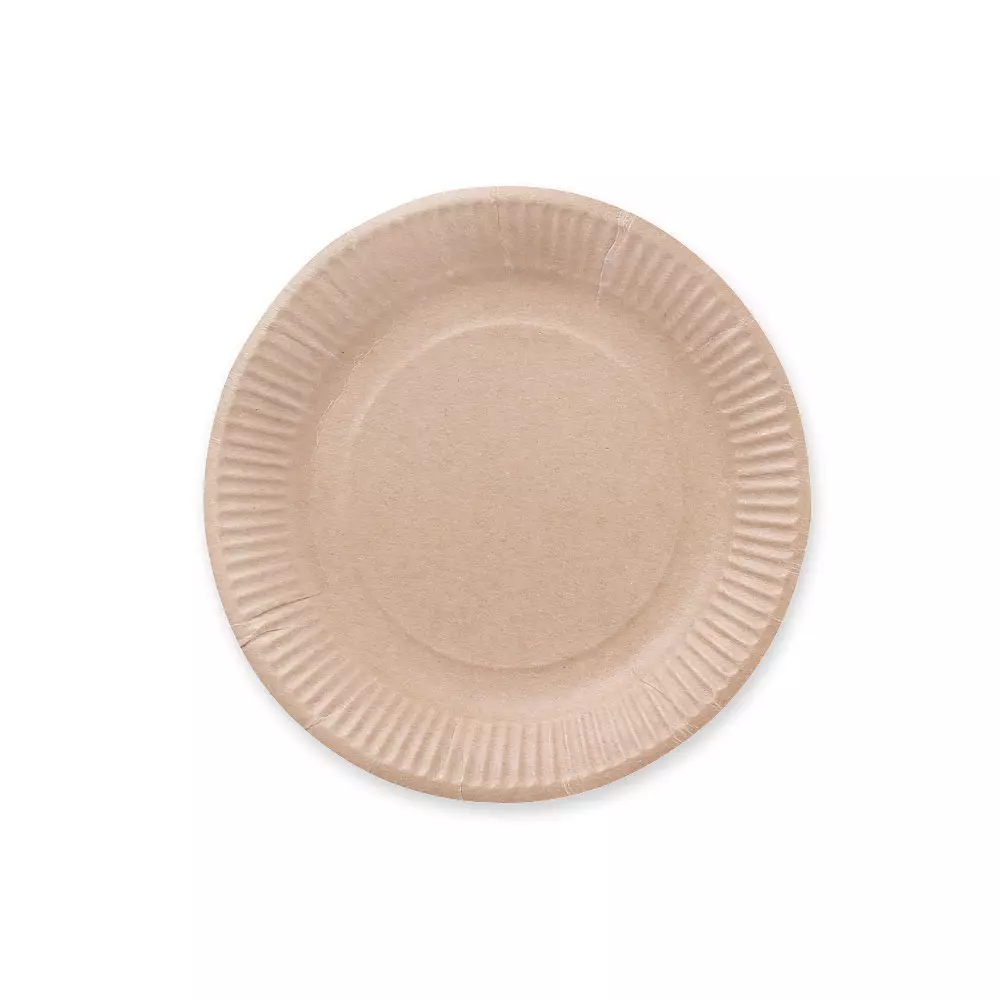 Franz Mensch 415095, Organic Kraft Paper Plates, Ø 180 mm, FSC®-mix, image 1