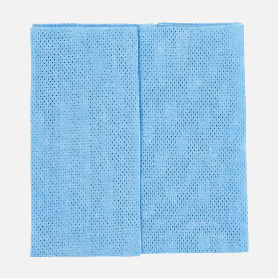 HygoClean 317536, Viscose/Polyester Polishing Cloths, Pleated, Blue, image 1, gallery thumbnail
