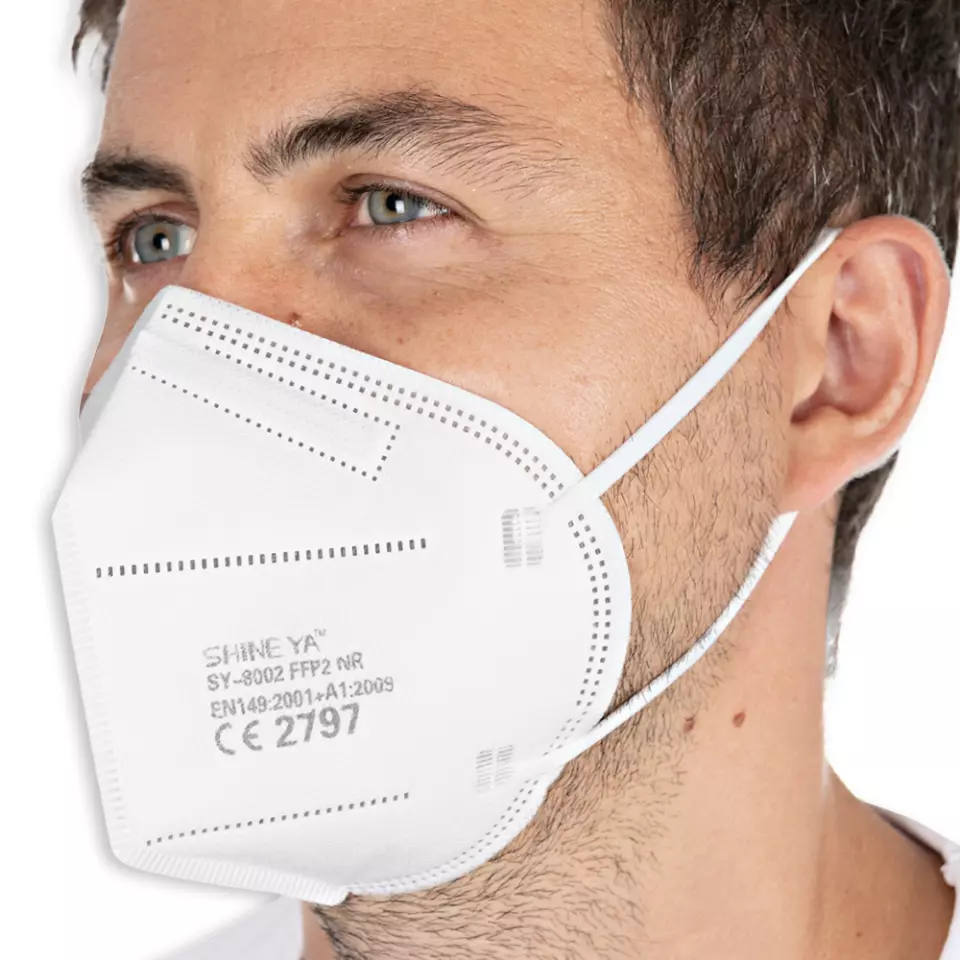 Franz Mensch 29332, FFP2 NR PP Atemschutzmasken, vertikal faltbar, Ohrschlaufe, Kleinpackung, image 1, gallery thumbnail