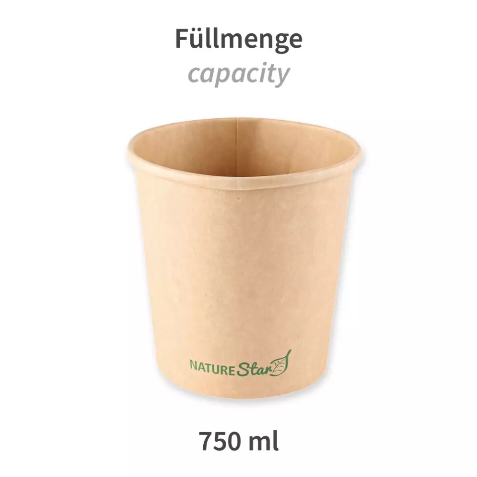 NATUREStar 417275, Minestrone Kraft Paper/PE Soup Cups, 750 ml, ø 116 mm x 115 mm, FSC®-mix, image 4, gallery thumbnail
