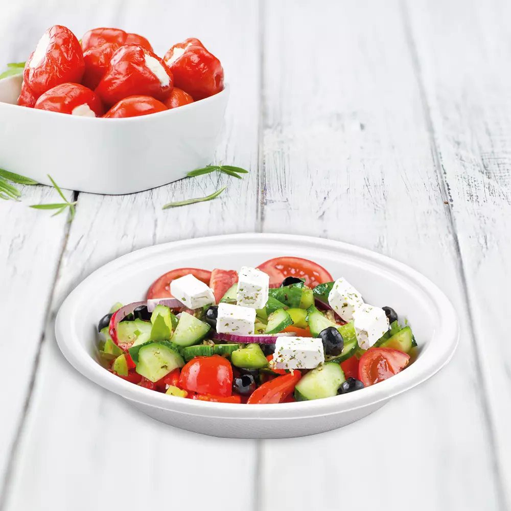 NATUREStar 41043, Bordofino Round Organic Bagasse Plates, 550 ml, Ø 187 mm, image 3