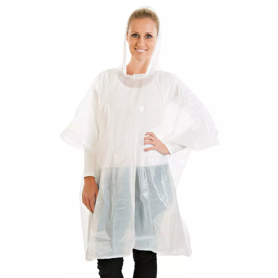 HygoStar 273340, Rain Ponchos, PE, with Hood, image 1, gallery thumbnail