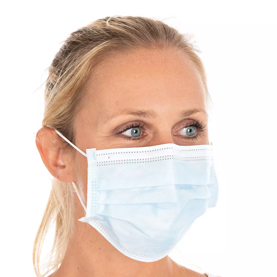 HygoStar 291761, IIR 3-Ply PP Face Masks, Blue, image 3, gallery thumbnail
