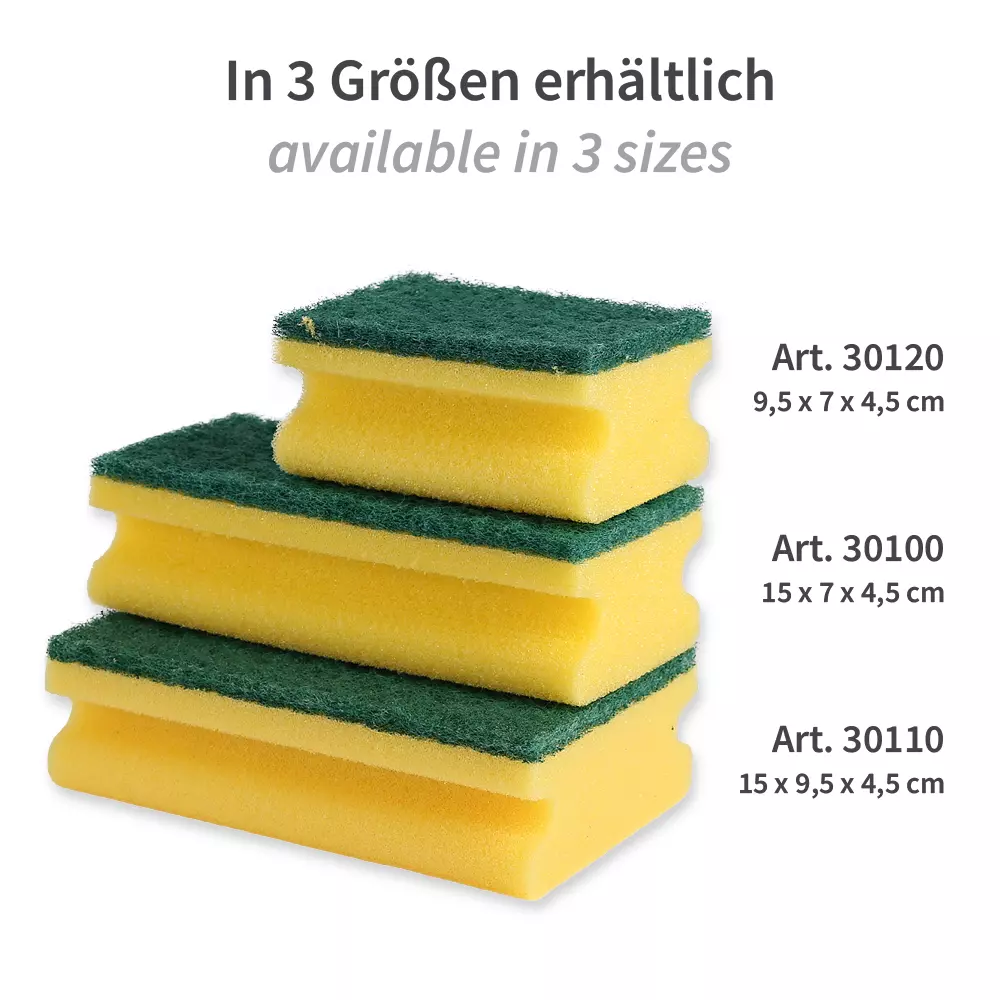 HygoClean 30100, Classic Pad Sponges, 15 x 7 4,5 cm, Foam/Hard Fleece, image 4