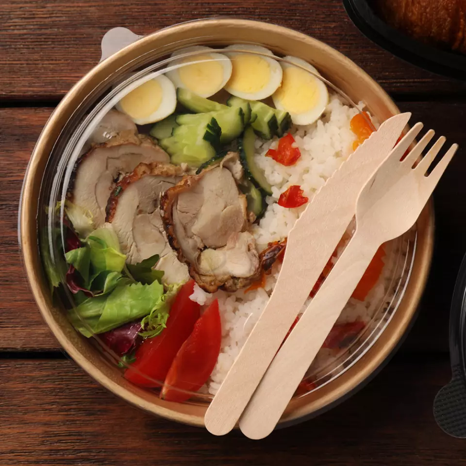 NATUREStar 416130, Caesar Organic Kraft Paper/PLA Salad Bowls, 1300 ml, Ø 185 mm, image 9, gallery thumbnail