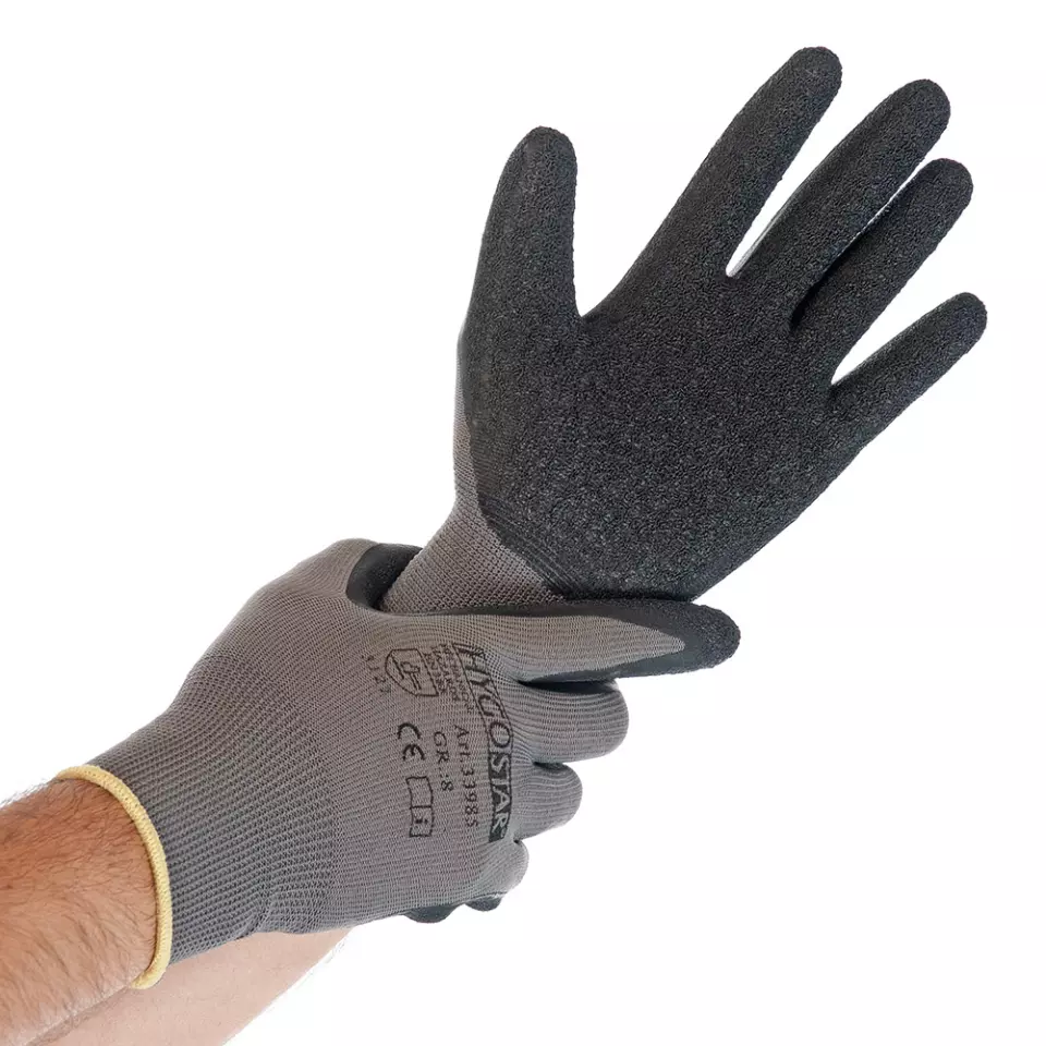 HygoStar 33982, Skill Fine Knit Latex-Coated Gloves, image 1, gallery thumbnail
