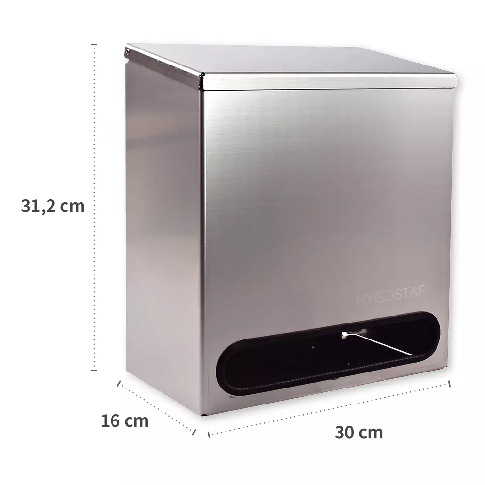 Hygostar 8893, Cap Dispenser, Stainless Steel, image 2
