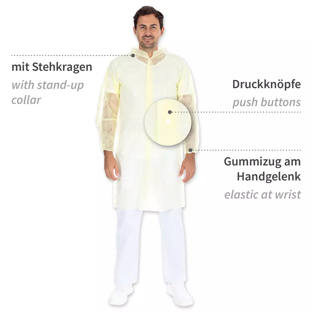 HygoNorm 27417, PP Visitor Gowns, Light, Push Buttons XXL, image 6