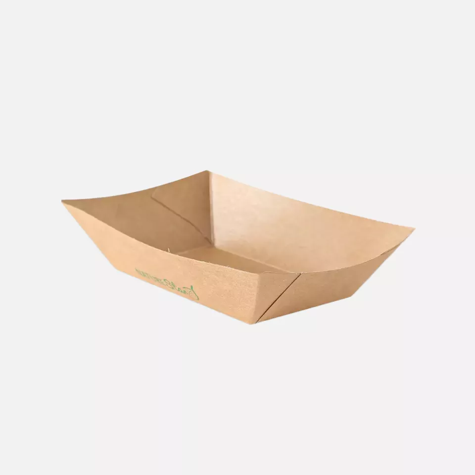 NATUREStar 416540, Tasty Organic Food Trays, 400 ml, 154 x 107 x 41 mm, Kraft Paper/PLA, image 1, gallery thumbnail
