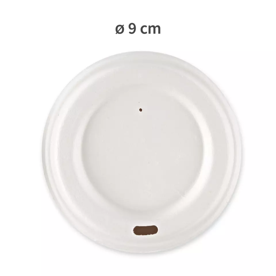 NATUREStar 401201, Organic Bagasse Drinking Cup Lids, Ø 90 mm, image 2, gallery thumbnail