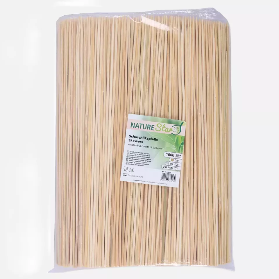 NATUREStar 38918, Organic Bamboo Skewers, ø 3 mm, 300 mm, image 2, gallery thumbnail