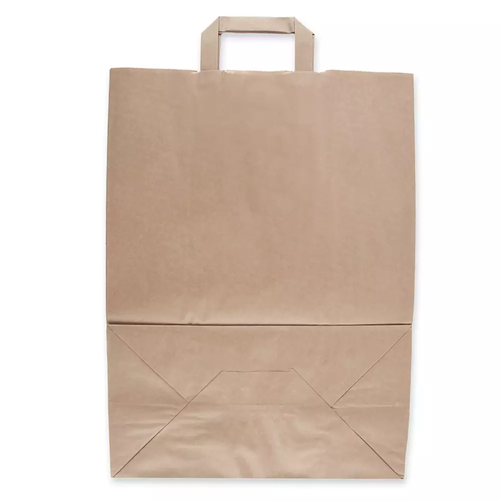 NATUREStar 35564, Kraft Organic Paper Carrier Bags, 320 + 170 x 440 mm, Brown, image 4