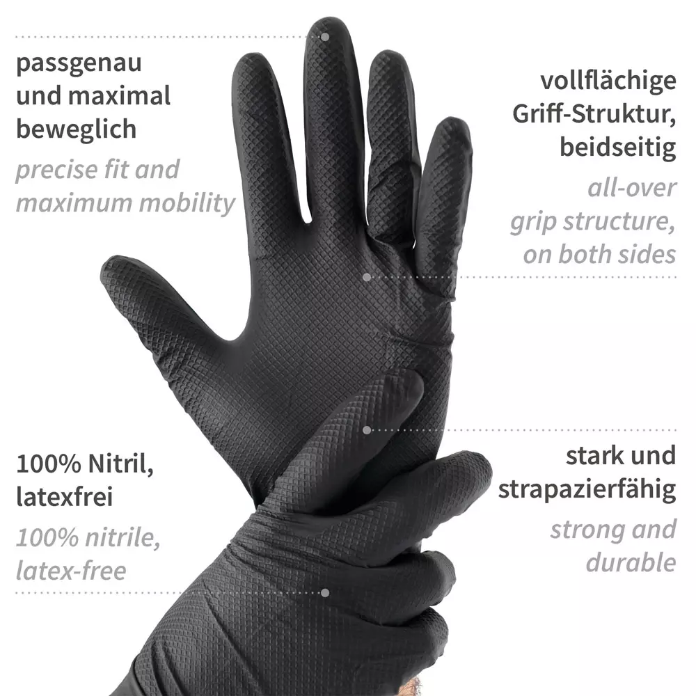 HygoStar 270808, Power Grip Powder-Free Nitrile Gloves, image 3