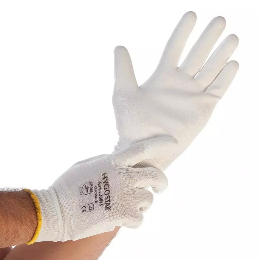 HygoStar 33812, Ultra Flex Hand Fine Knit Gloves, PU Coating