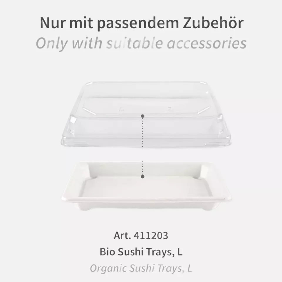 NATUREStar 400418, PET Sushi-Tray-Deckel, L, 188 x 130 x 30 mm, image 2, gallery thumbnail