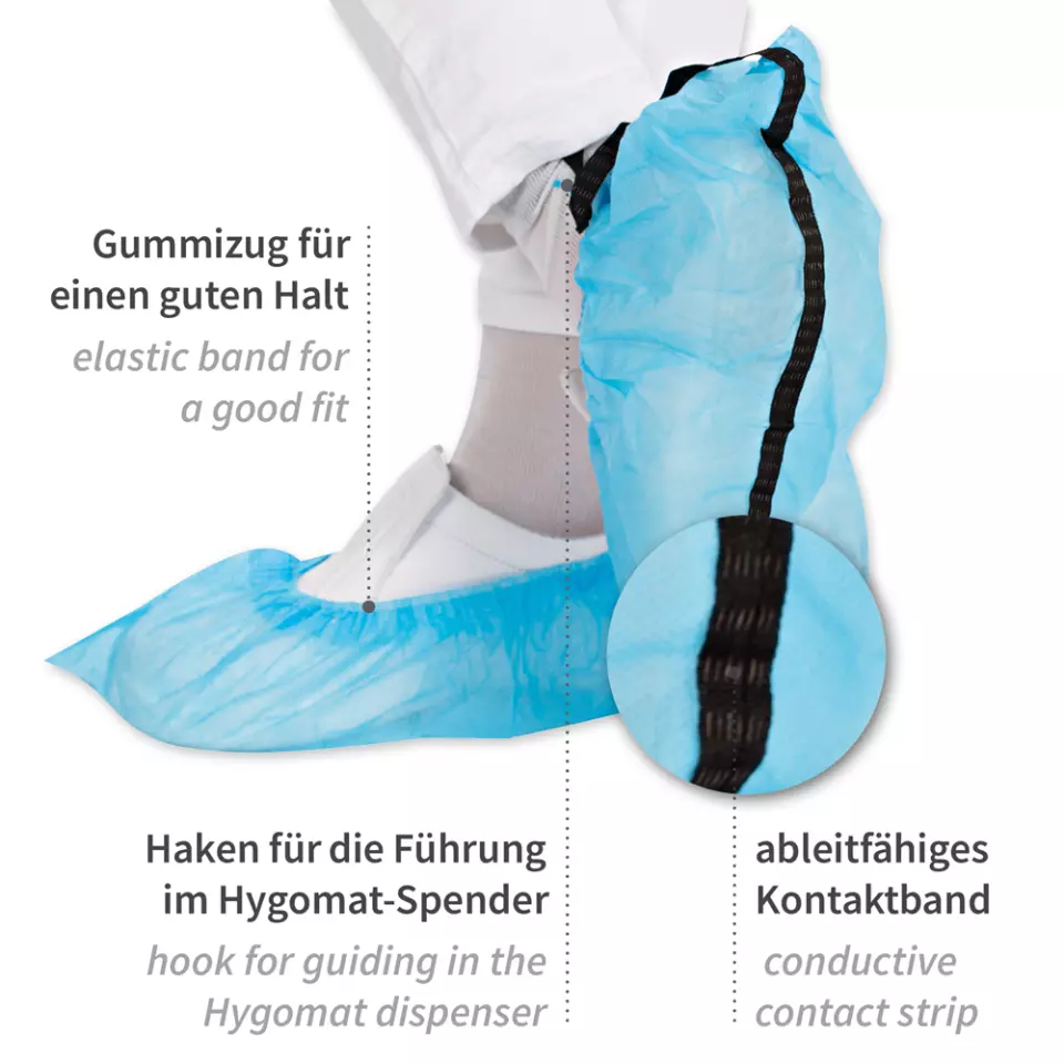 HygoStar 28602H, Hygomat PP Antistatic Overshoes, Blue, image 5, gallery thumbnail