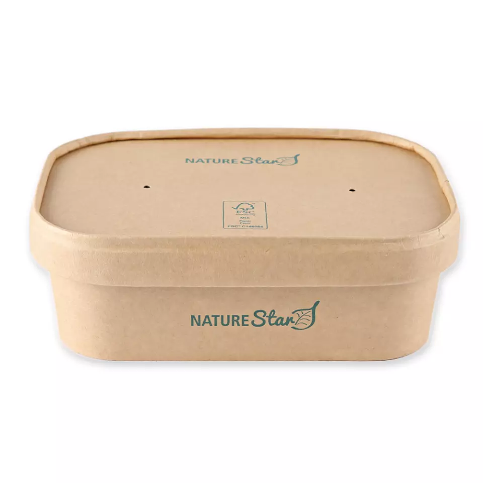 NATUREStar 417465, Takeaway Organic Kraft Paper/PE Trays, 650 ml, 172 x 120 x 50 mm, FSC®-mix, image 4, gallery thumbnail