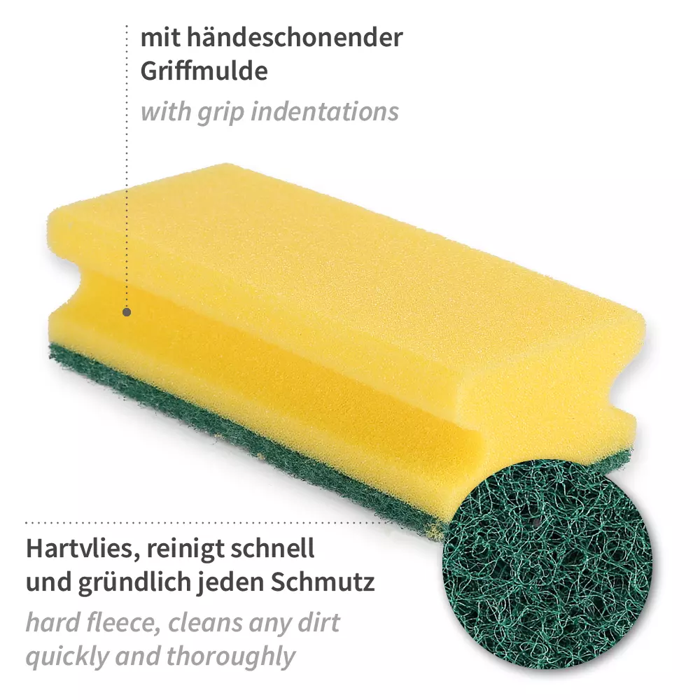 HygoClean 30100, Classic Pad Sponges, 15 x 7 4,5 cm, Foam/Hard Fleece, image 2