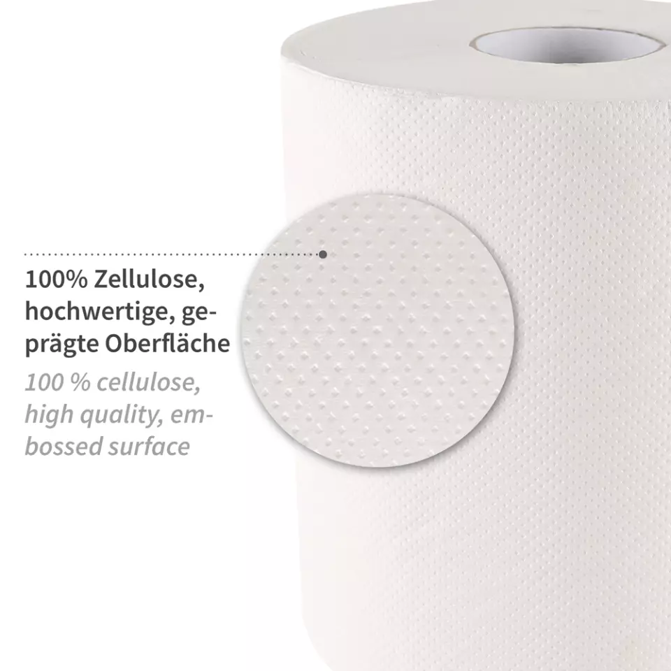 HygoClean 30410, 1-lagige Zellstoff-Papierhandtuchrollen mit Innenabwicklung, Hochweiß, image 3, gallery thumbnail