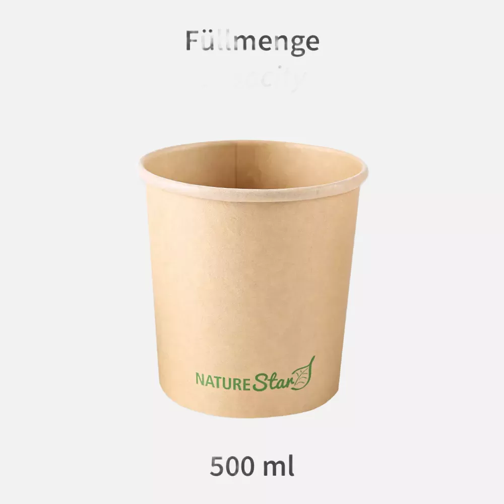 NATUREStar 416250, Minestrone Organic Soup Cups, 500 ml, ø 97 mm, 96 mm, Kraft Paper/PLA, image 5