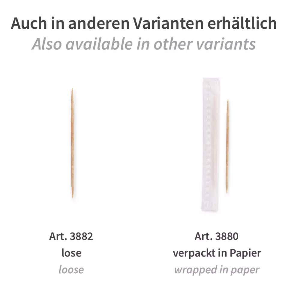 NATUREStar 38811, Organic Wood Toothpicks, 65 mm, Individually Wrapped in Foil, image 4, gallery thumbnail