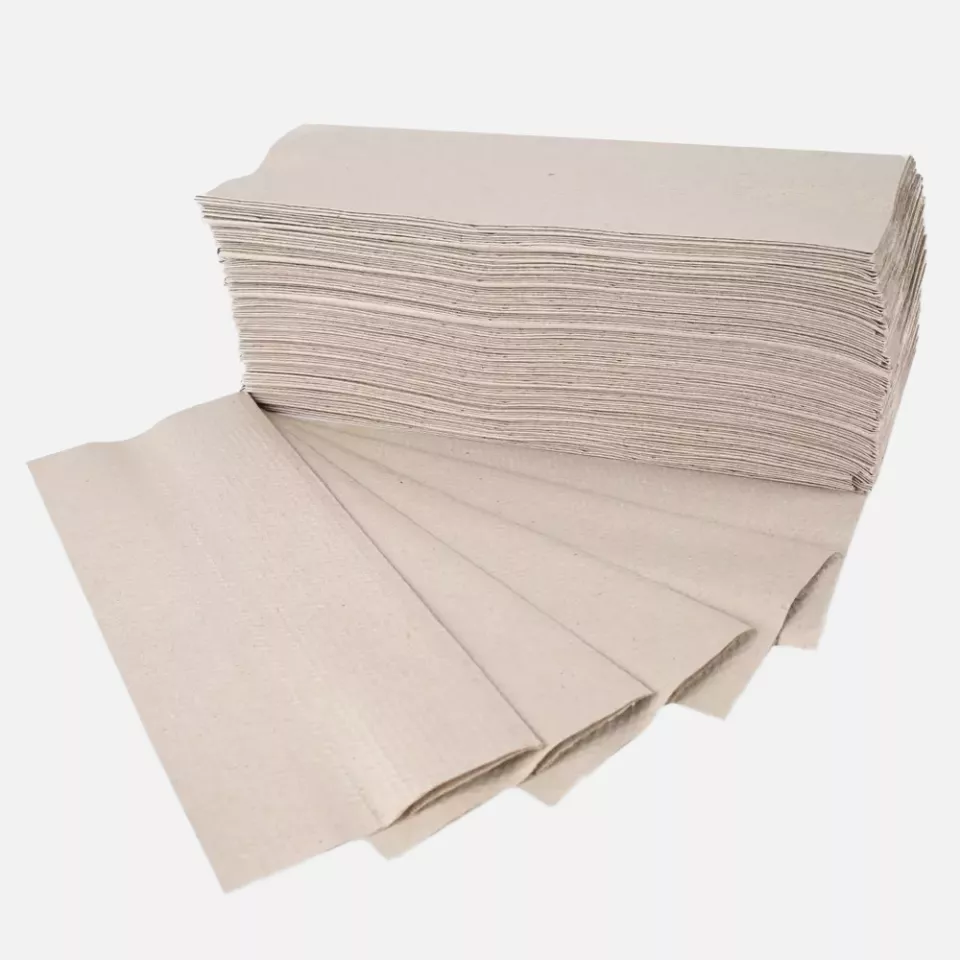 HygoClean 30400, Recycled Paper Hand Towels, 1-ply, C-fold, Natural, image 1, gallery thumbnail