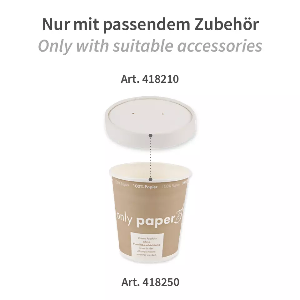 NATUREStar 418250, Bio-Karton Suppenbecher, 450 ml, ø 97 mm, image 3, gallery thumbnail