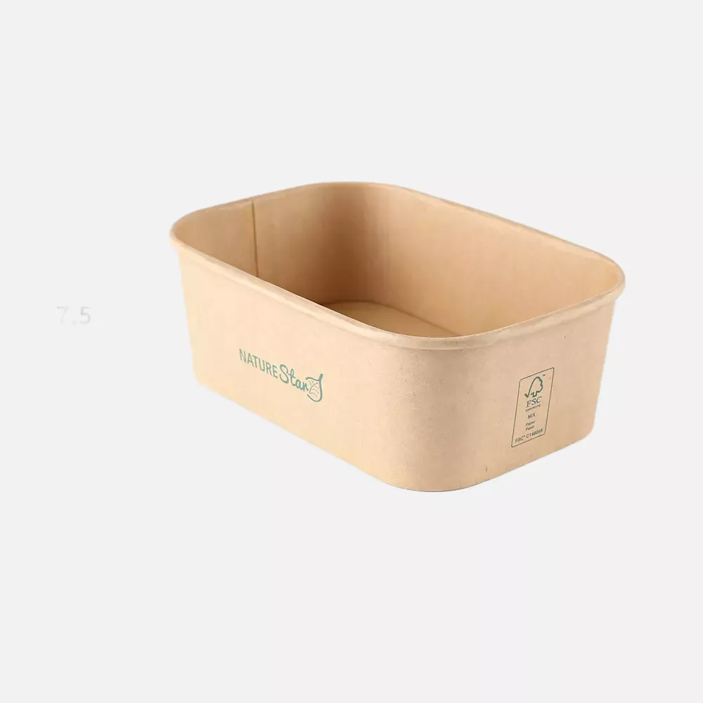 NATUREStar 417475, Organic Takeaway Trays, Kraft Paper/PE, 750 ml, 172 x 120 x 58 mm, FSC®-mix, image 3